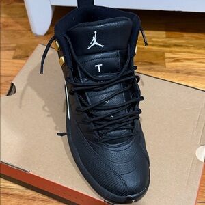 Jordan Black and Gold Men's Sneakers